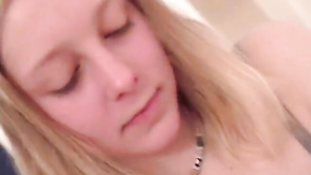 Blonde teen closeup face eyes closed masturbating pissing fetish