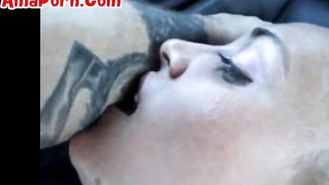 Hot babe sucking cock in car, closeup oral action