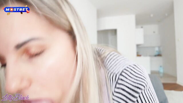 Blonde stepsis closeup face eyes closed ecstasy during hard fuck