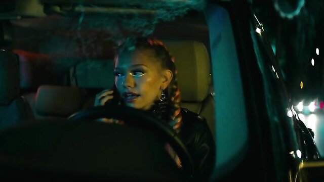 Wiktoria Gąsiewska driving topless in Krime Story nude car scene