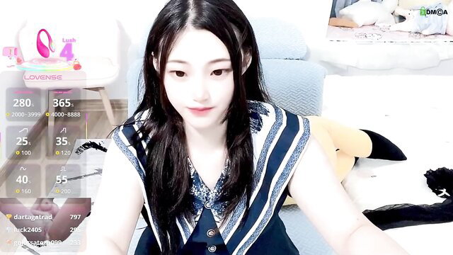 _timi__ shy Chinese camgirl in sailor dress, hairy squirt tease