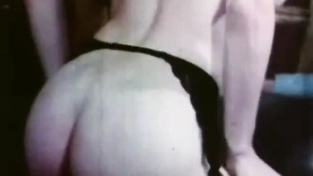 Becky's big white ass in black thong lingerie, Pretty Girls 118 vintage porn