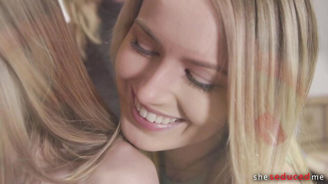 Smiling blonde MILF seduces in close-up embrace, Mommy's Family Recipe