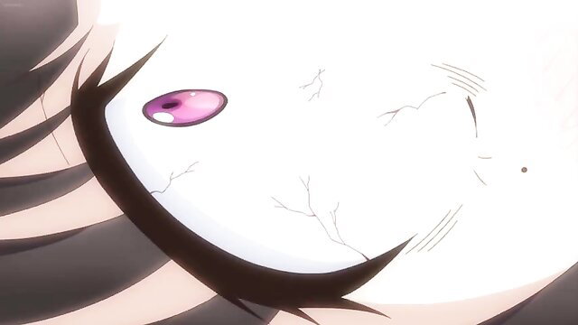Anime cosplay girl close-up eye with cracks, pure-kei joshidaisei ep.2