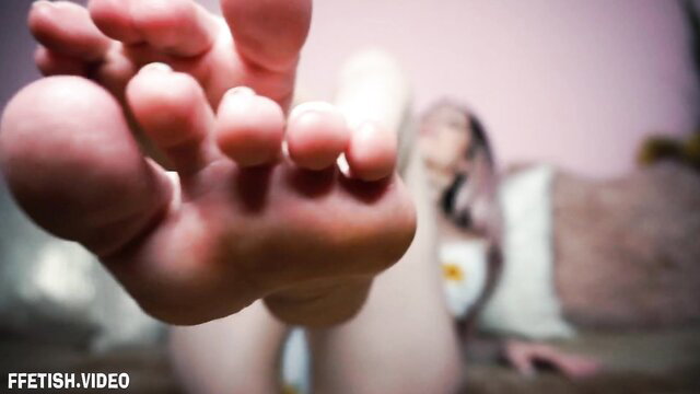 Goddess Fiona's pink soles POV in Submissive Foot Bitch JOI