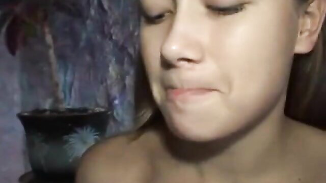 Teens Alexa & Alice topless teen lesbians kissing intimately