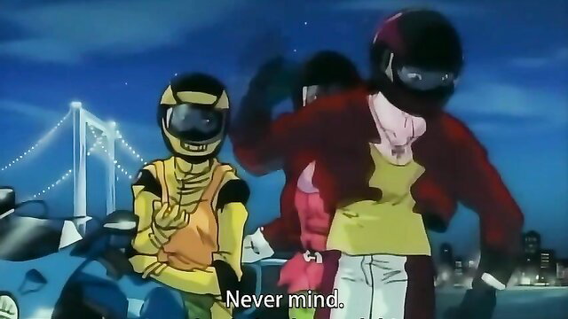 Anime hentai babes in helmets choked by tentacle monster banging pussy