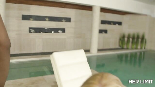 Luna Melba by pool in bikini, Romanian star teases interracial heat