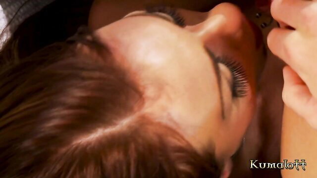 Paige Ashley licks Stacey Saran's big tits in hot lesbian scene