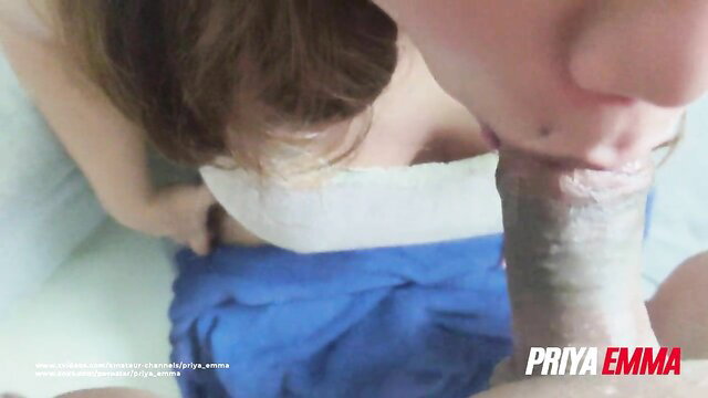 Priya Emma Indian Arab closeup blowjob face fuck cum in mouth