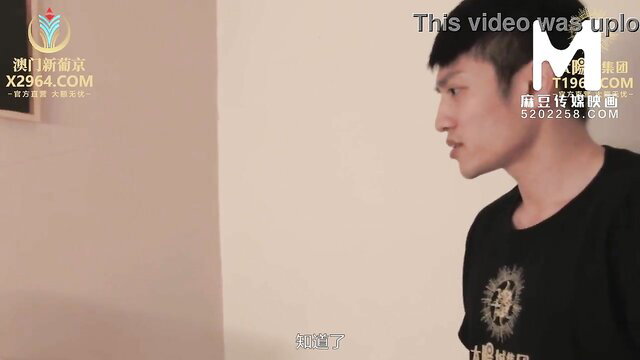 Asian man in black graphic tee side profile, JAV niece fuck thumbnail