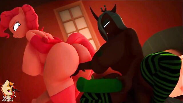 Pinkie Pie fucked by Queen Chrysalis in hot pony sex scene