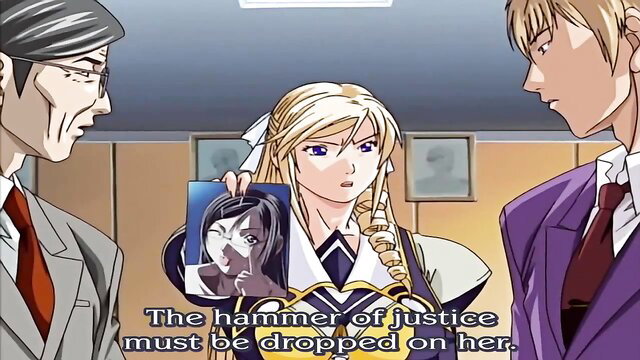 Anime JAV Discipline Crusade 03: Blonde schoolgirl targeted by hammer of justice