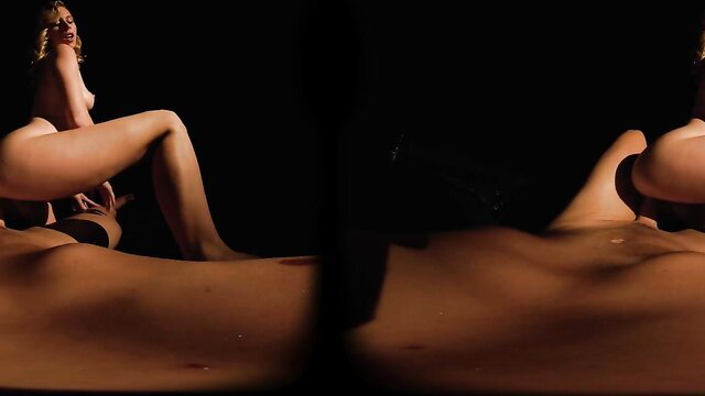 Anya Olsen nude split pose in dark sensual ASMR thumbnail