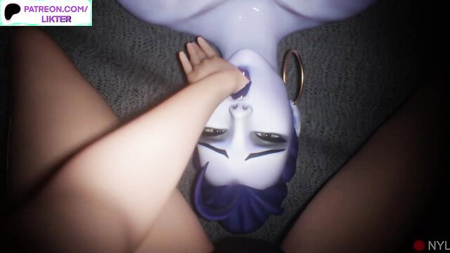 Hentai Widowmaker shemale fucks Tracer with huge cock toy play