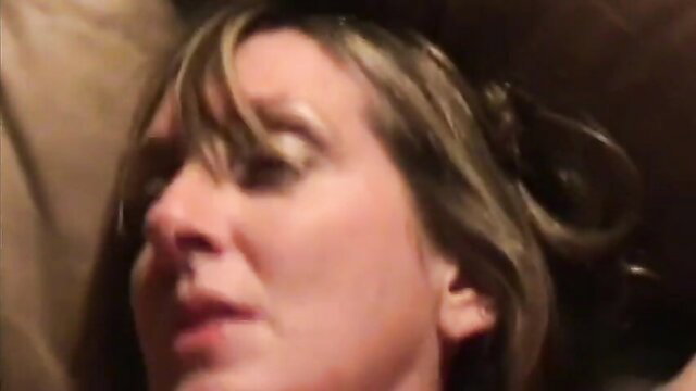 Closeup of horny auntie with bangs gazing seductively in homemade vid