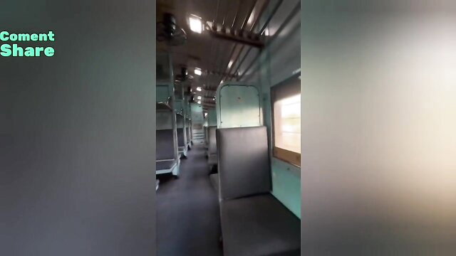 Tamil babe alone in train compartment teasing neighbors full fun