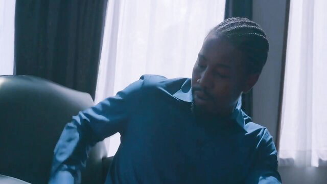 Hazel Moore with black man in hotel room tease