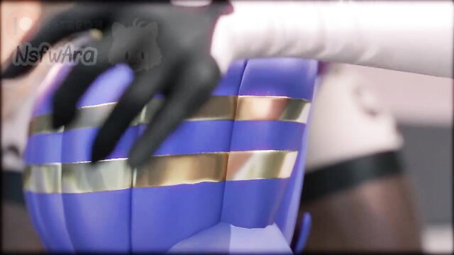 Arathyn as Ankha deepthroats massive 2B dick in latex gloves