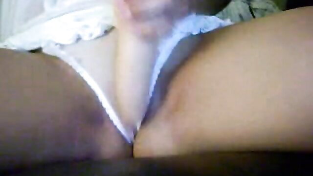 33yo amateur close-up pussy spread in white lace panties