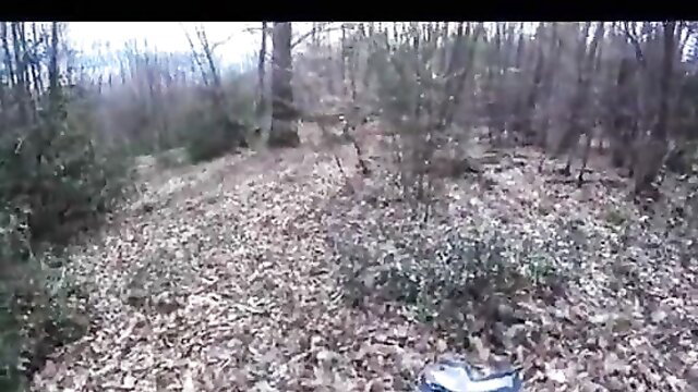 Gianna humiliates slave in forest - lesbian domination outdoor fetish