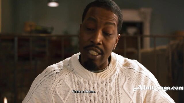 Isiah Maxwell smirks in sweater, Olive Glass wife escort fucks boss