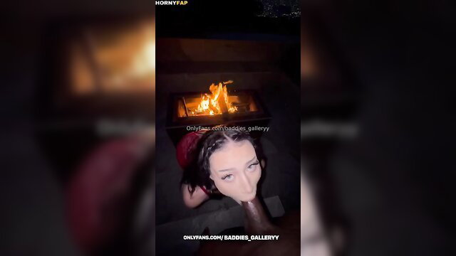 Auhneesh Nicole nude closeup face by firepit, leaked BBC porn