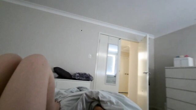 Mrandmrsvillan tomboy legs spread on bed in bed POV amateur tease
