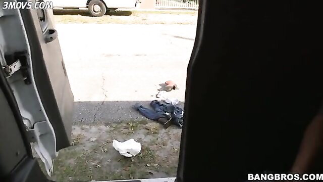 Natalia Mendez naked, cum on face, dropped off from van like whore