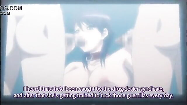 Re:Zero anime girl facialized after rough gangbang hentai