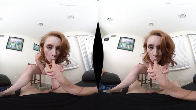 Athena Rayne sucks fingers in hot VR closeup