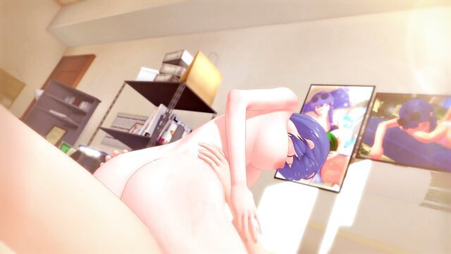 Kei Asaumi nude bent over in room, big ass exposed