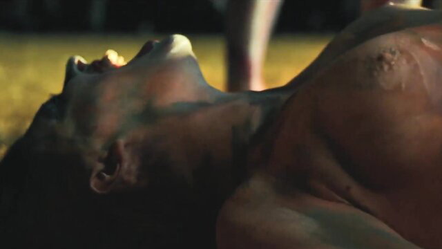 Emily Cox topless in erotic outdoor scene from Alma & Oskar 2022