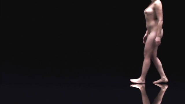 Scarlett Johansson nude side profile walk in Under The Skin