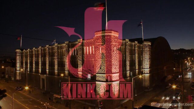 Hot team beauties wrestle viciously in turbulent match at night-lit fortress