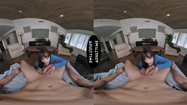 Lexi Luna rides Nathan Bronson cock in hot VR sex scene