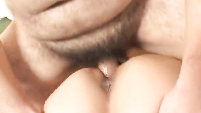 Asian woman POV doggy fucked hard, thick cock in shaved pussy closeup