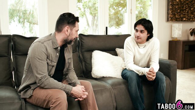 Dana Vespoli chats with stepson and stepdad before double stuffing threesome