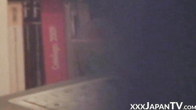 Asian babe peels frilly panties off, fingers wet pussy closeup