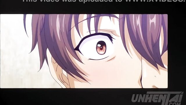 Wide-eyed anime college girl closeup, intense hentai expression