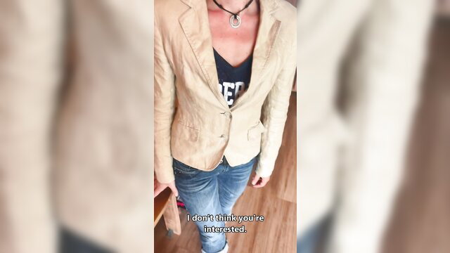FrenchyTouch POV MILF teacher in blazer and jeans says you're not interested