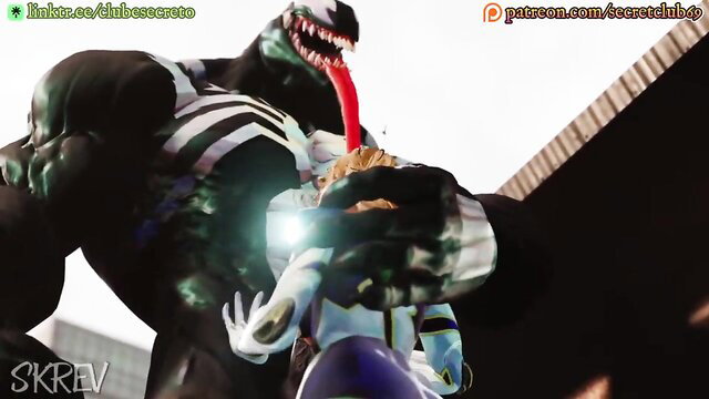 Venom fucks muscular white babe in Marvel Rivals 3D hentai compilation