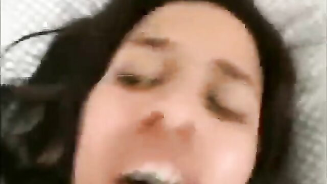 Nikki Fairchild closeup face eyes rolled back in orgasm ecstasy