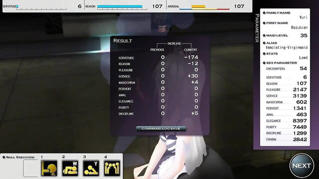 Custom Maid 3D maid Tari in sexy black lingerie posing nude