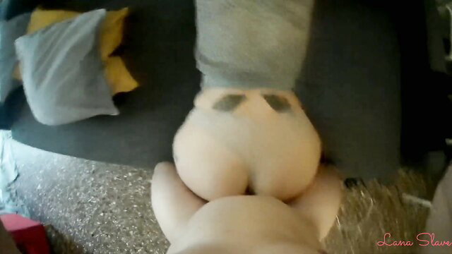 Amateur Greek girl POV ass grab on bed morning fuck