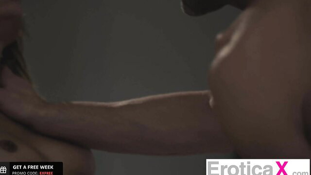 Destiny Cruz sore pussy fucked hard by man in EroticaX scene