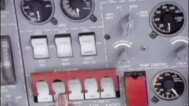 Vintage 90s cockpit panel closeup from Keisha's Ultimate Gamble adult video