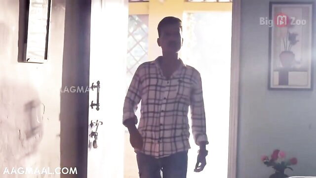 Man in checkered shirt entering sunlit room in Mistake Season 01 adult video