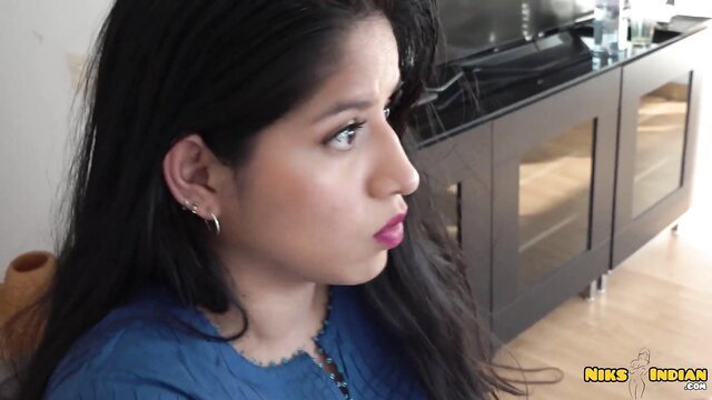 Profile of sexy Indian college teen with big boobs in blue top