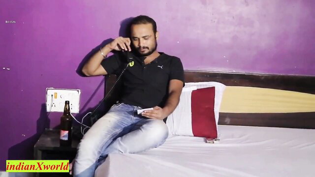 Trahultakla on phone in bedroom, hot amateur desi guy